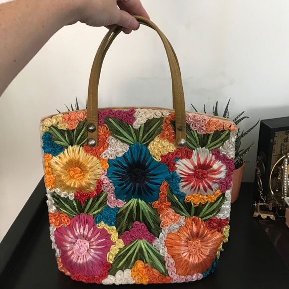 cabana Handbags - Tropical Tote Purse - Vintage item